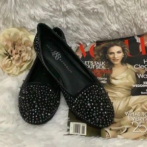 Rock & Republic Spiked Black Flats